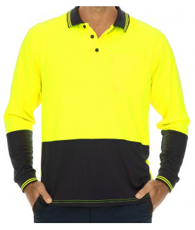 LOWES Yellow High Vis Long Sleeve POLO