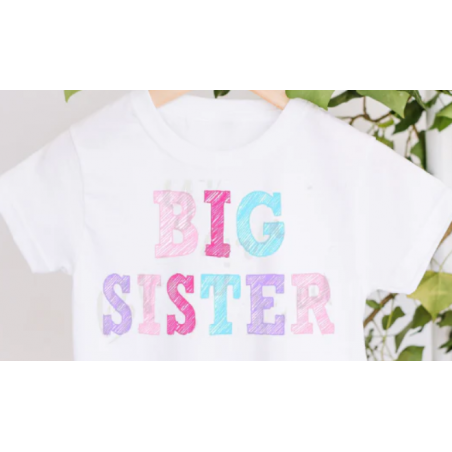 Big Sister Print Crew Neck T-Shirt